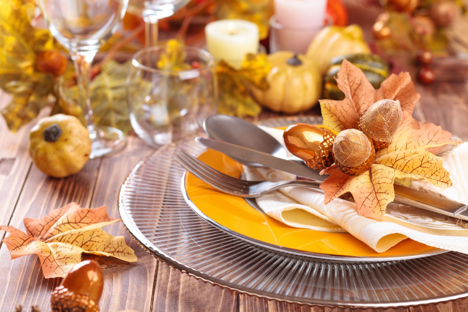 Thanksgiving table decorations by Vitalina via iStock