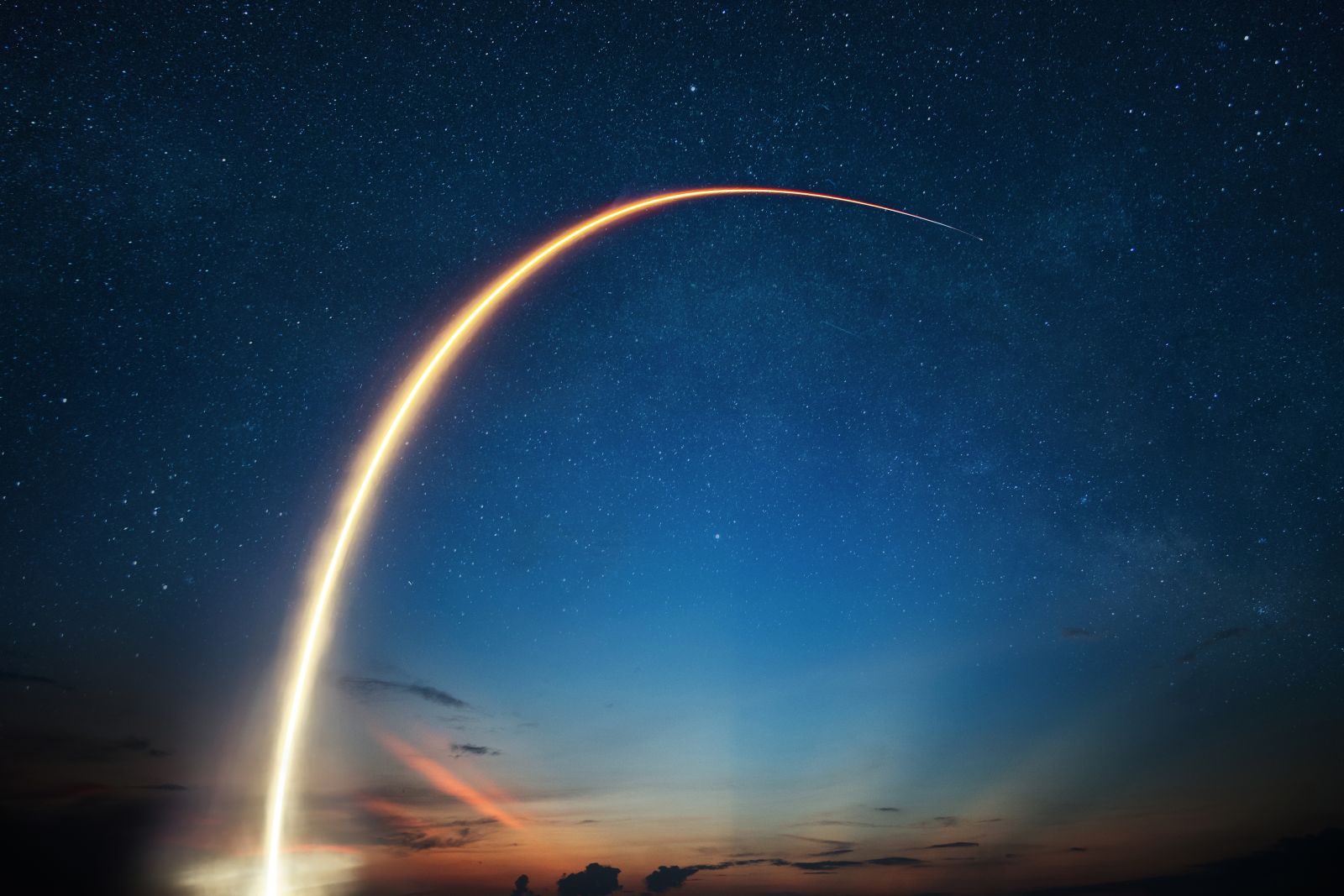 Rocket launch streak by Alones via Shutterstock