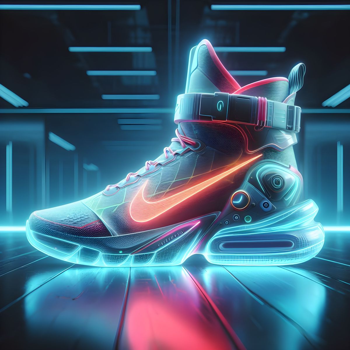 Nike Neon Shoe by AI via Pixabay