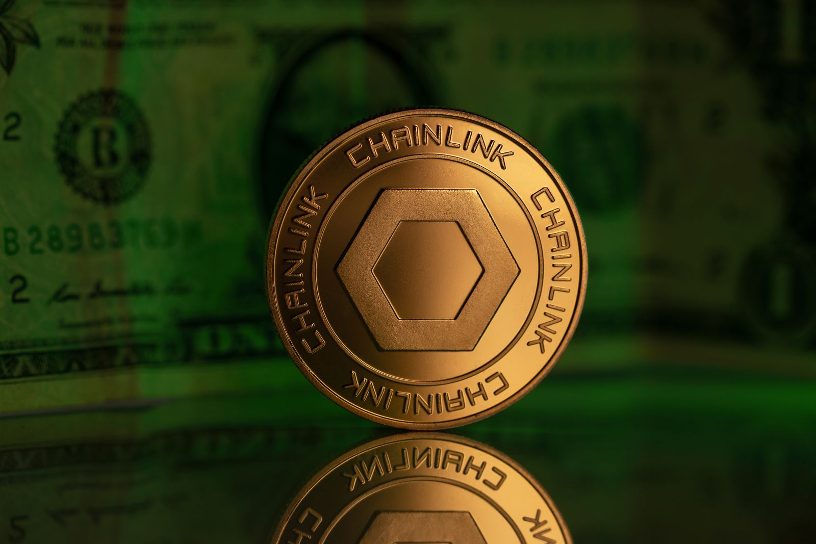 A concept token for Chainlink by DIAMOND VISUALS via Shutterstock