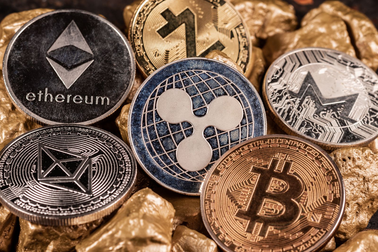 Ripple Bitcoin cryptocurrencies via Shutterstock