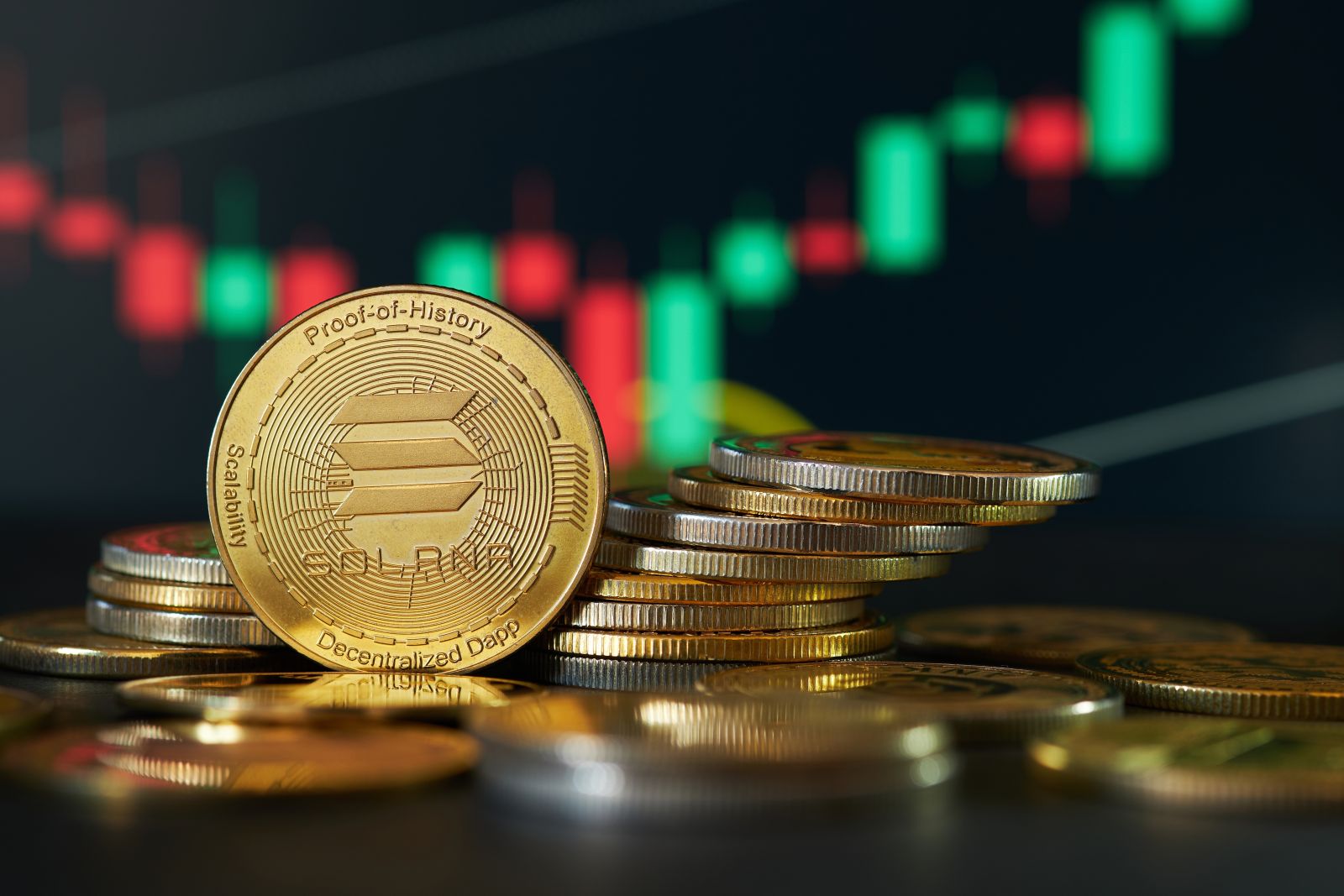 Solana coin by alfernec via Shutterstock