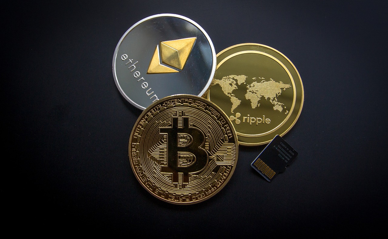 Crypto - bitcoin ethereum ripple crypto by WorldSpectrum via Pixabay