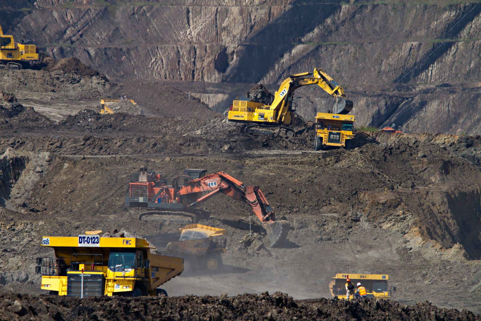 Coal - Coal Mining Field with Machinery