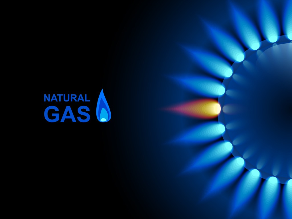 Natural Gas - gas-flame-with-blue-reflection-on-dark-backdrop-vector-background-eps-vector-id1127795031