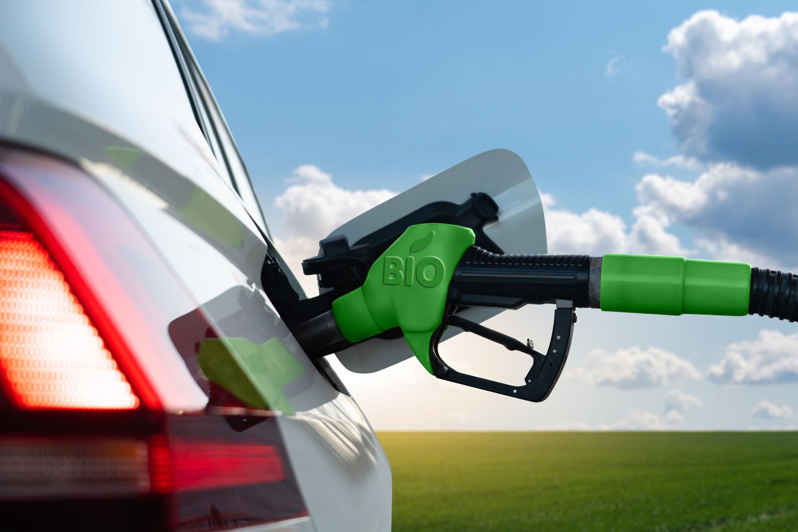 Filling a vehicle with Biofuel by Scharfsinn via Shutterstock