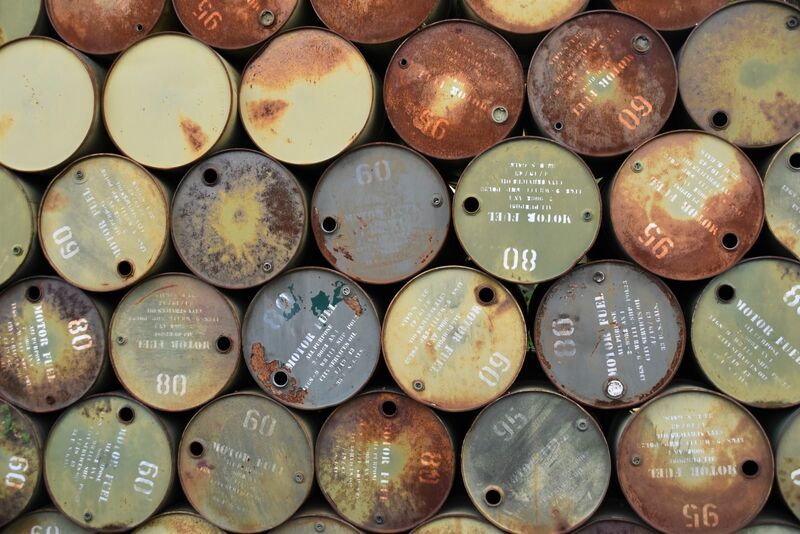 Oil - Oil Barrels Stacked on Each Other
