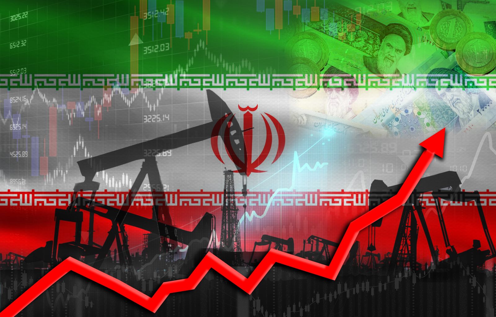Oil production with Iran flag by EVER STOCK via Shutterstock
