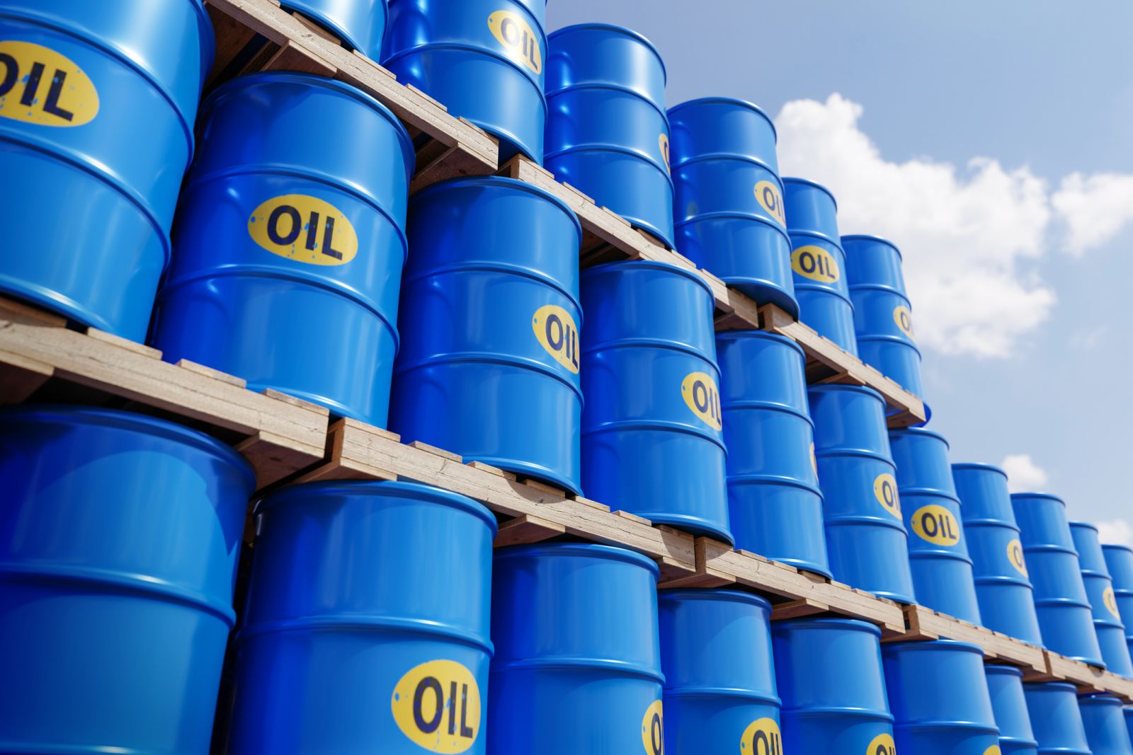Oil - Stacked oil barrels by JONGHO SHIN via iStock