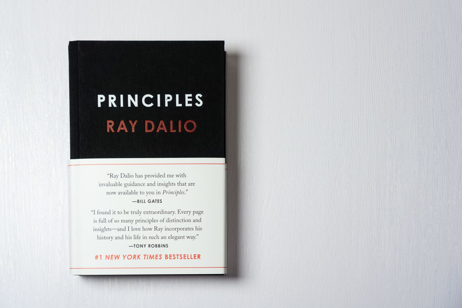 Image of the hardcover book Principles by Ray Dalio by Mr_ M Nobody via Shutterstock