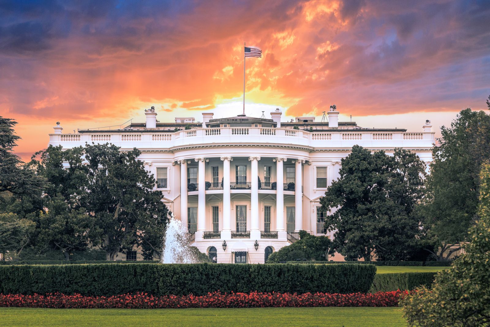 Government - The White House at sunset by idesignimages via iStock