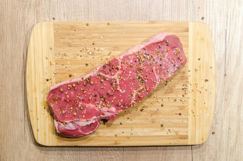Cattle & Beef - Slab of seasoned steak beef