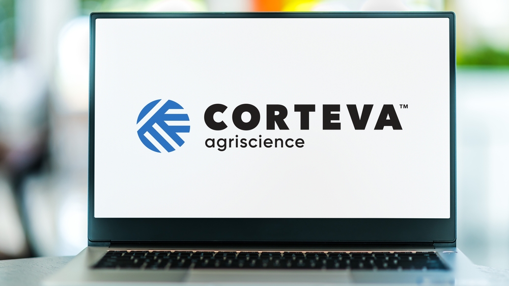 Basic Materials - Corteva Inc laptop -by monticello via Shutterstock