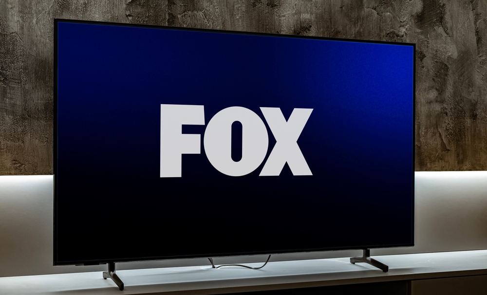 Fox Corporation logo on flatscreen by- monticello via Shutterstock