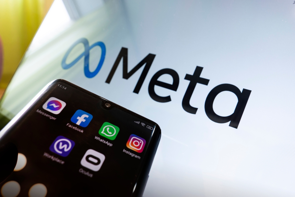 Communication Services - Meta Platforms Inc logo with apps by-Melnikov Dmitriy via Shutterstock