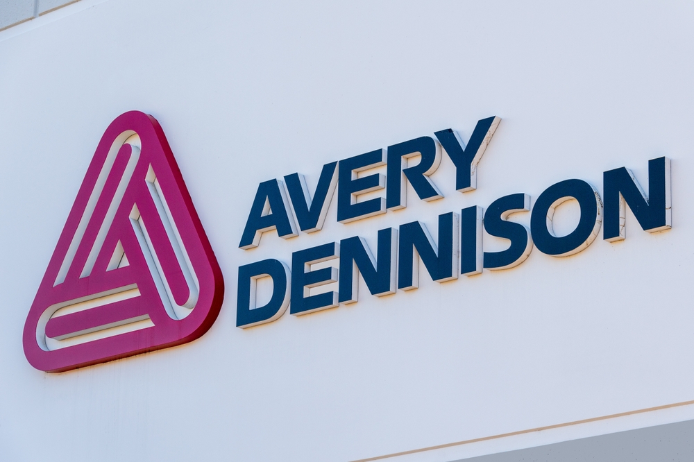 Consumer Cyclical (names A - H) - Avery Dennison Corp_ logo on builsing by- Mark Roget Bailey via Shutterstock