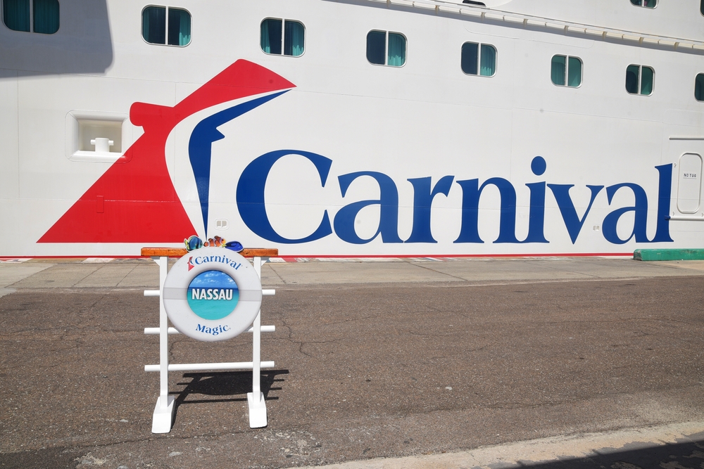 Consumer Cyclical (names A - H) - Carnival Corp_ logo on ship by- Ihor Koptilin via Shutterstock