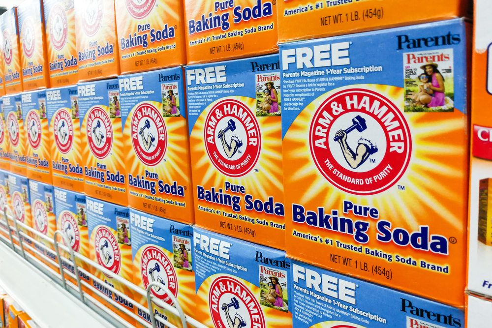 Consumer Defensive - Church & Dwight Co_, Inc_ baking soda by- ThamKC via Shutterstock