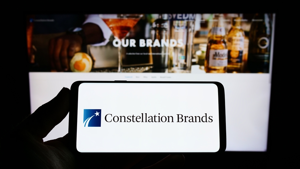 Constellation Brands Inc logo on phone- by T_Schneider via Shutterstock