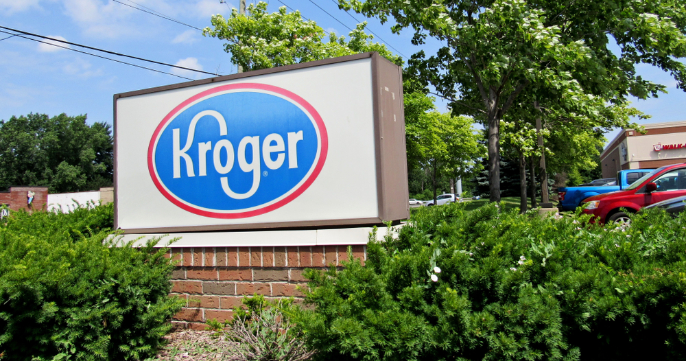 Consumer Defensive - Kroger Co_ sign -by Daniel J_ Macy via Shutterstock
