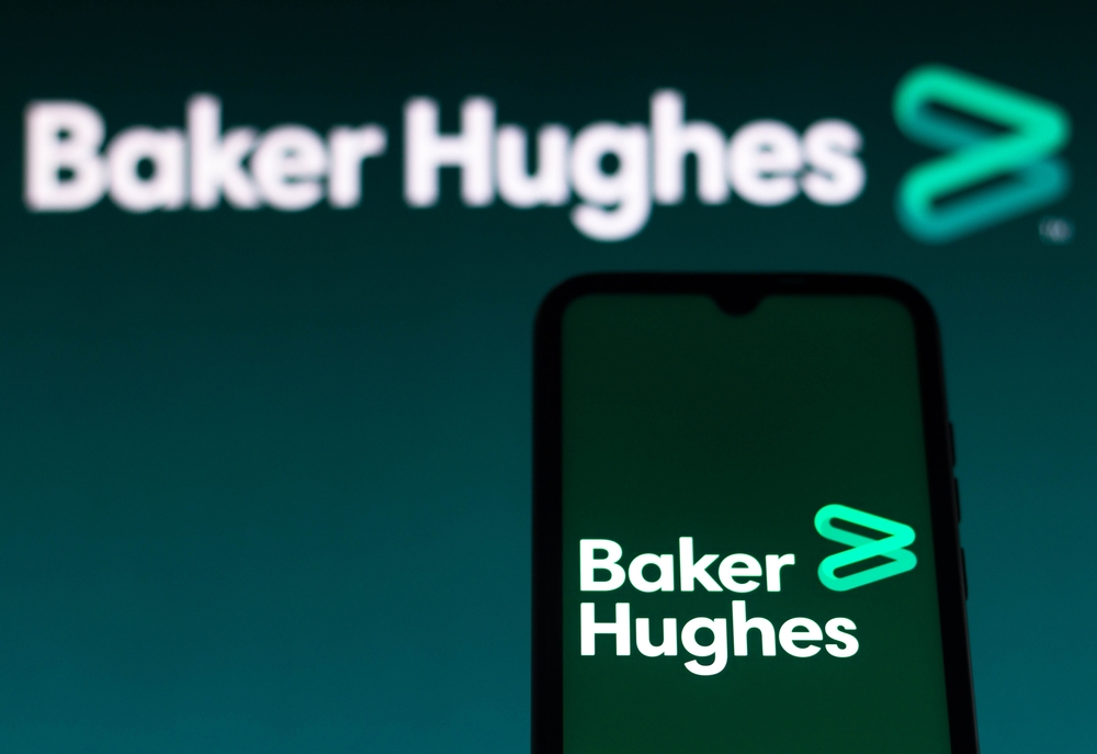 Energy - Baker Hughes Co logo on phone-by rafapress via Shutterstock