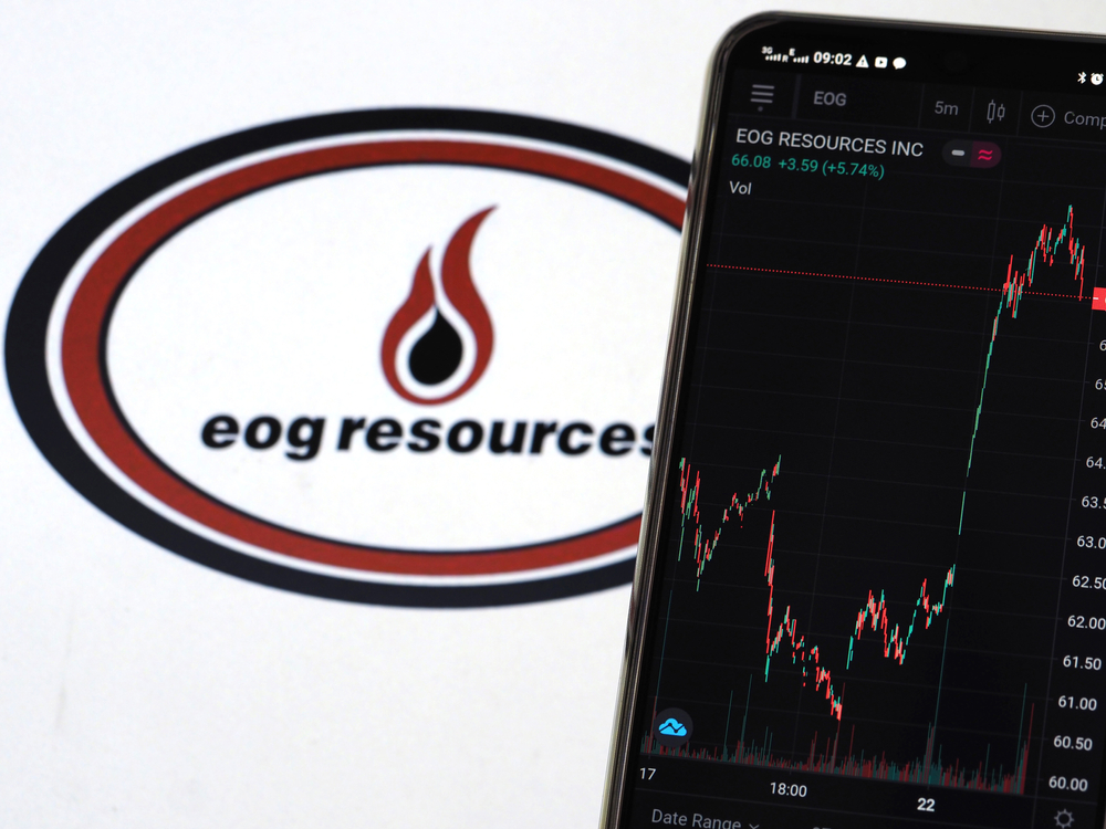 Energy - EOG Resources, Inc_ logo and chart- by IgorGolovniov via Shutterstock