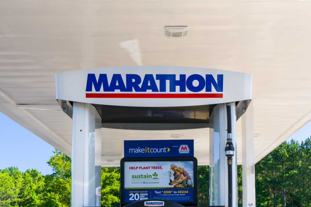Energy - Marathon Petroleum Corp gas station pump- by Wolterk via iStock