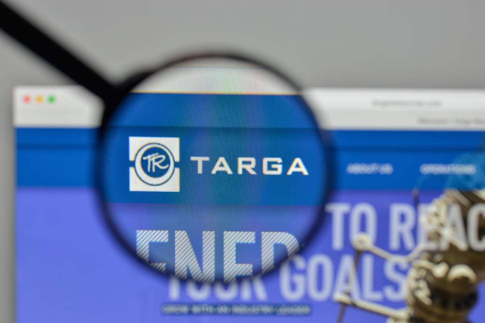 Energy - Targa Resources Corp magnified logo- by Casimiro PT via Shutterstock
