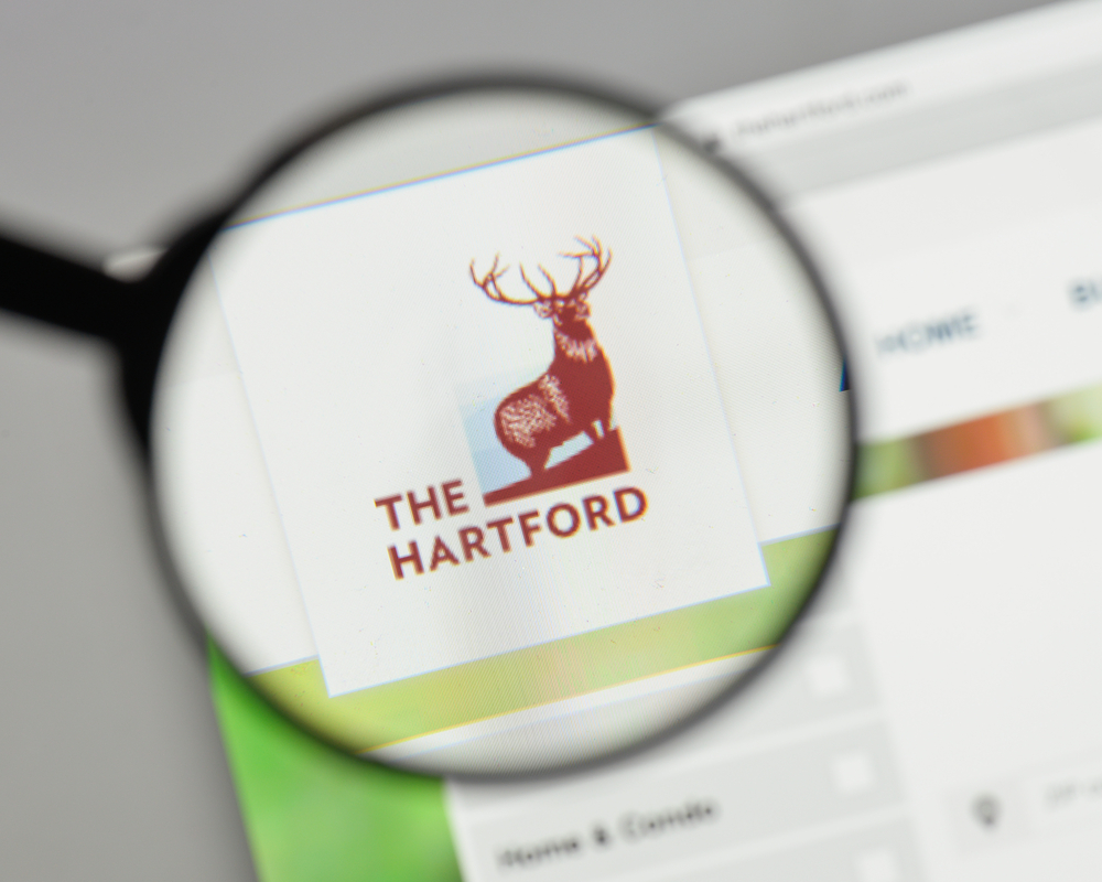 Hartford Financial Services Group Inc_ magnified logo-by Casimiro PT via Shutterstock