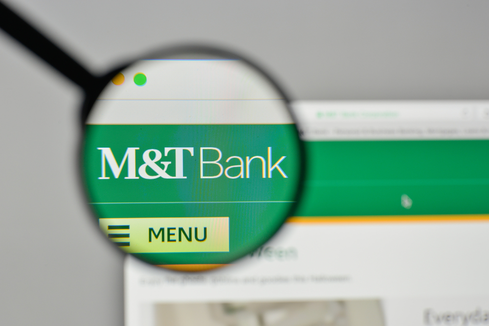 Financial (names J - Z) - M & T Bank Corp magnified logo-by Casimiro PT via Shutterstock