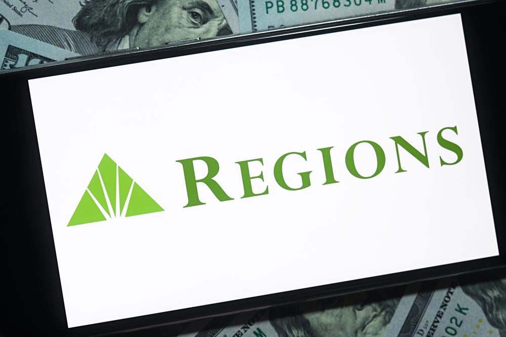 Regions Financial Corp_ logo on phone- by photo_gonzo via Shutterstock