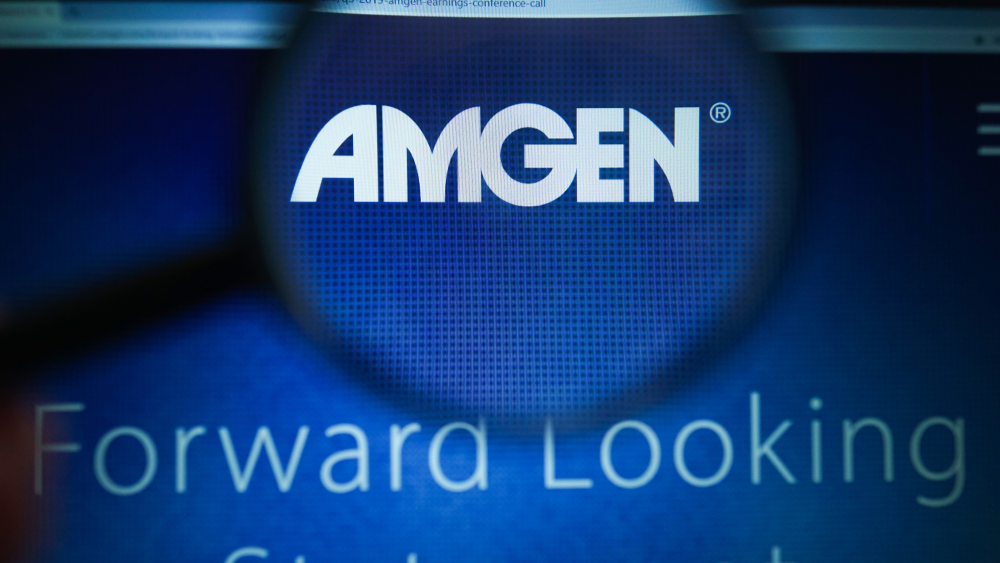 Healthcare (names A - H) - AMGEN Inc_ logo on website-by Jimmy Tudeschi via Shutterstock