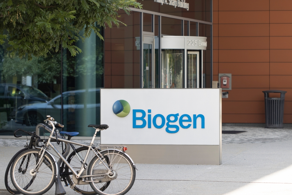 Healthcare (names A - H) - Biogen Inc logo on HQ-by Tada Images via Shutterstock