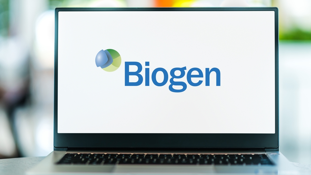 Healthcare (names A - H) - Biogen Inc logo on laptop-by monticello via Shutterstock