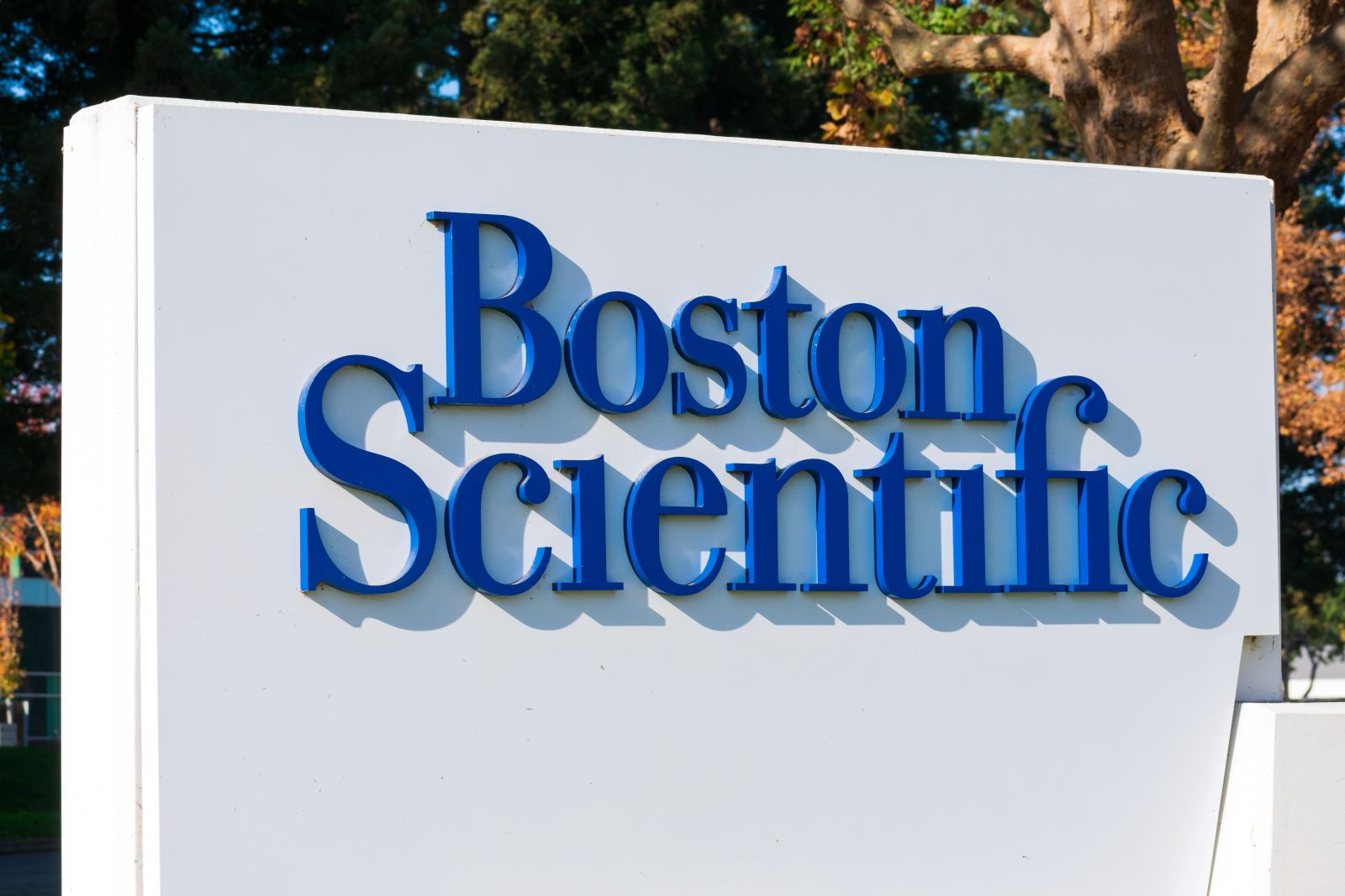 Boston Scientific sign at manufacturer of medical devices Silicon Valley office By MichaelVi