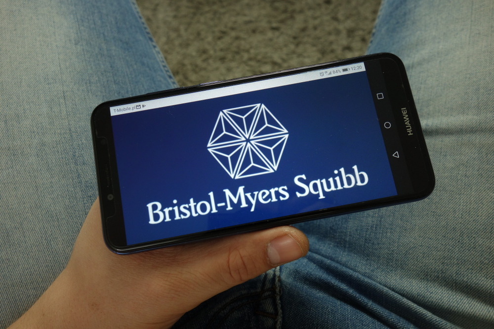 Healthcare (names A - H) - Bristol-Myers Squibb Co_ logo on phone by- Piotr Swat via Shutterstock