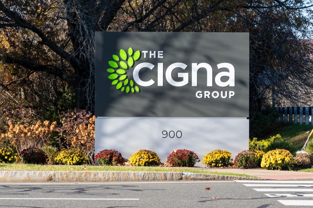 Healthcare (names A - H) - Cigna Group HQ phone -by JHVEPhoto via Shutterstock