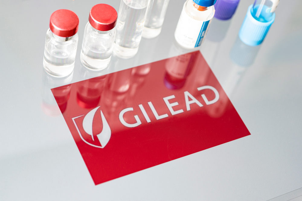 Healthcare (names A - H) - Gilead Sciences, Inc_ logo and vials -by Melnikov Dmitriy via Shutterstock