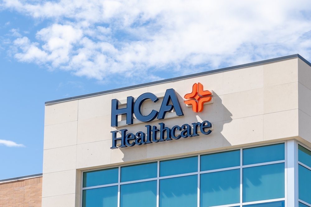 Healthcare (names A - H) - HCA Healthcare Inc sign on building-by JHVEPhoto via Shutterstock