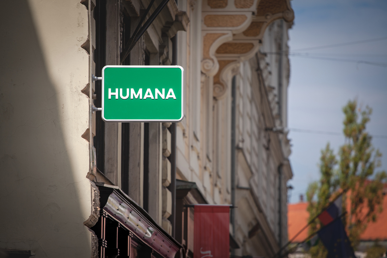 Healthcare (names A - H) - Humana Inc_ logo on building-by BalkansCat via iStock