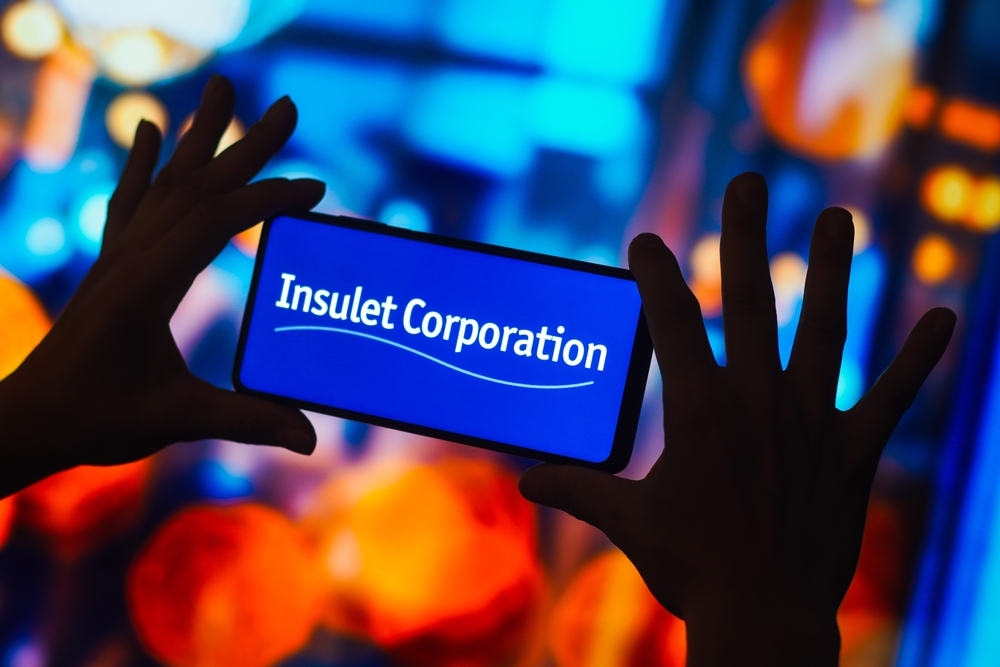 Healthcare (names I - Z) - Insulet Corporation logo on phone-by rafapress via Shutterstock