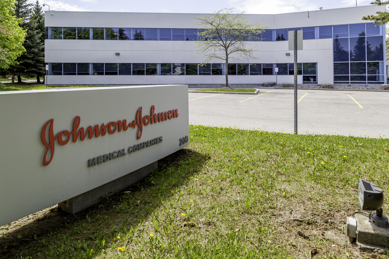 Healthcare (names I - Z) - Johnson & Johnson location sign-by JHVEPhoto via iStock