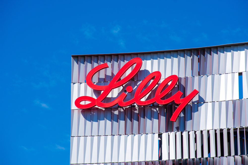 Healthcare (names I - Z) - Lilly(Eli) & Co logo on building-by Michael Vi via Shutterstock
