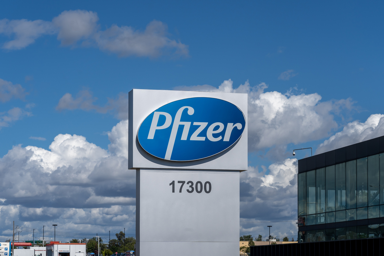 Healthcare (names I - Z) - Pfizer Inc_ logo sign-by JHVEPhoto via iStock