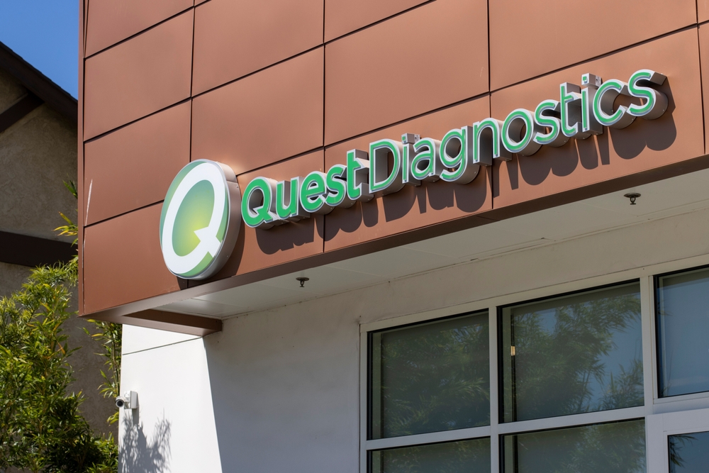 Healthcare (names I - Z) - Quest Diagnostics, Inc_ logo on building-by Tada Images via Shutterstock