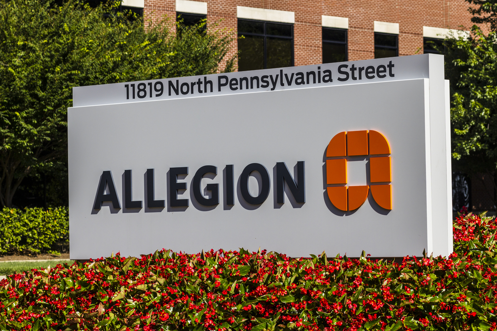 Industrials (names A - I) - Allegion plc HQ sign-by Jonathan Weiss via Shutterstock