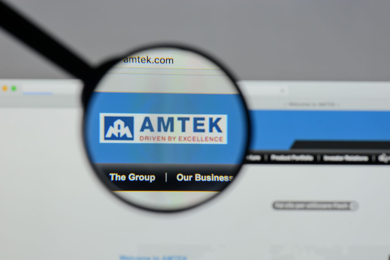 Ametek website homepage By Casimiro