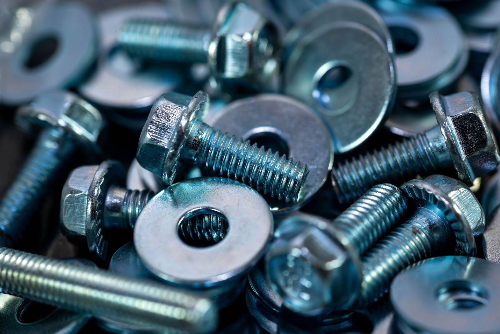 Bolts washers and nuts industrial hardware by Alpar via Adobe Stock