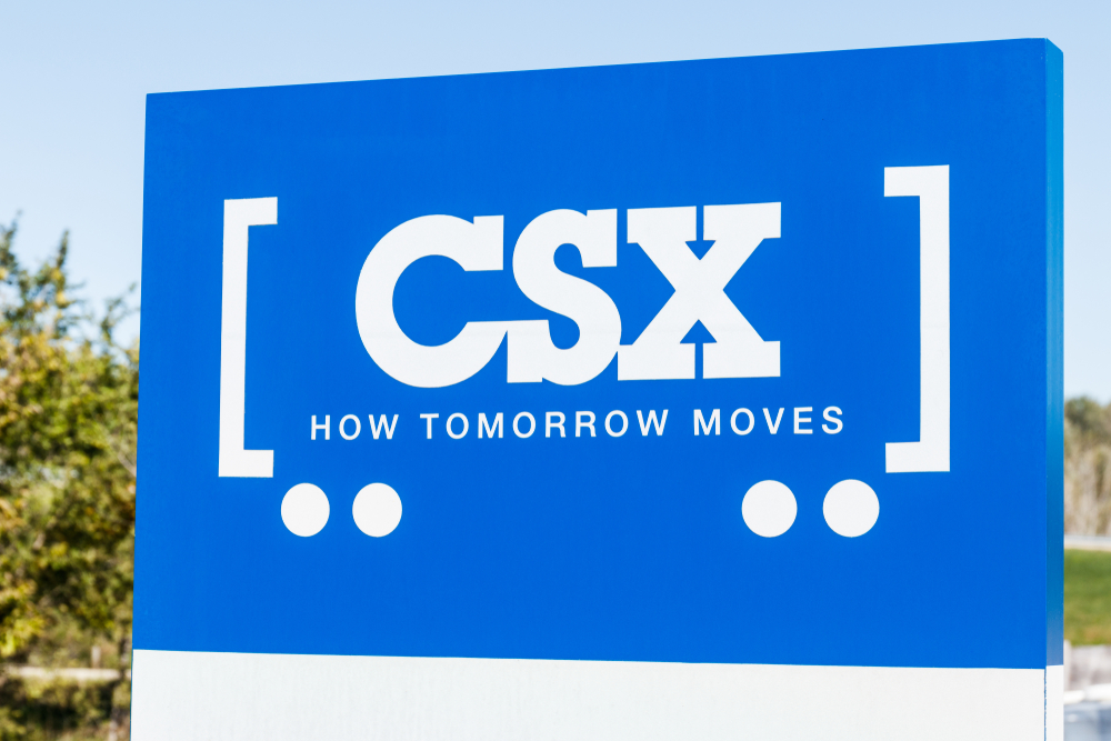 Industrials (names A - I) - CSX Corp_ outside logo-by Jonathan Weiss via Shutterstock