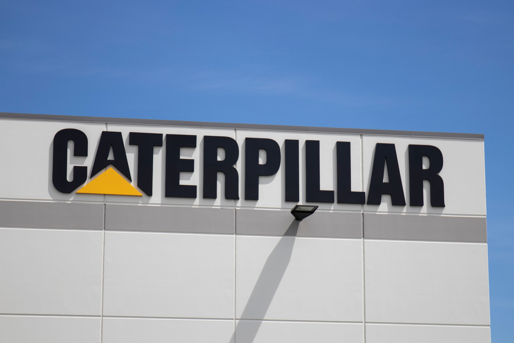Industrials (names A - I) - Caterpillar Inc_ sign on building-by Jonathan Weiss via Shutterstock